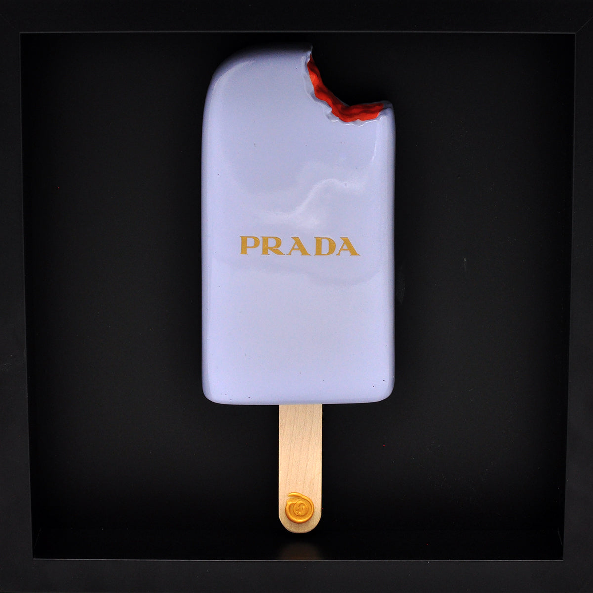 Snek — Prada, purple with orange bite, keramiek