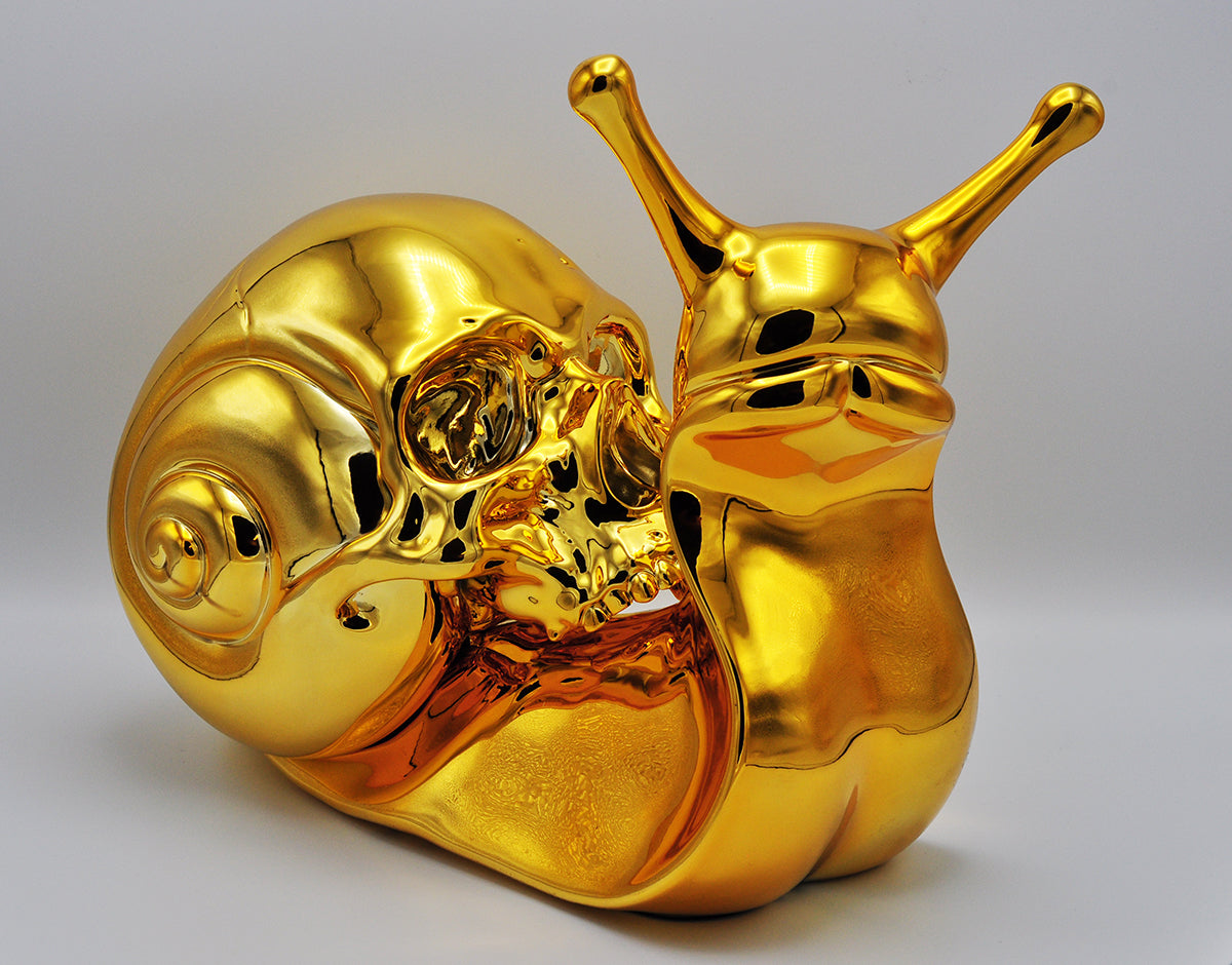 Caro Sofia — Skull Snail Gold, resin