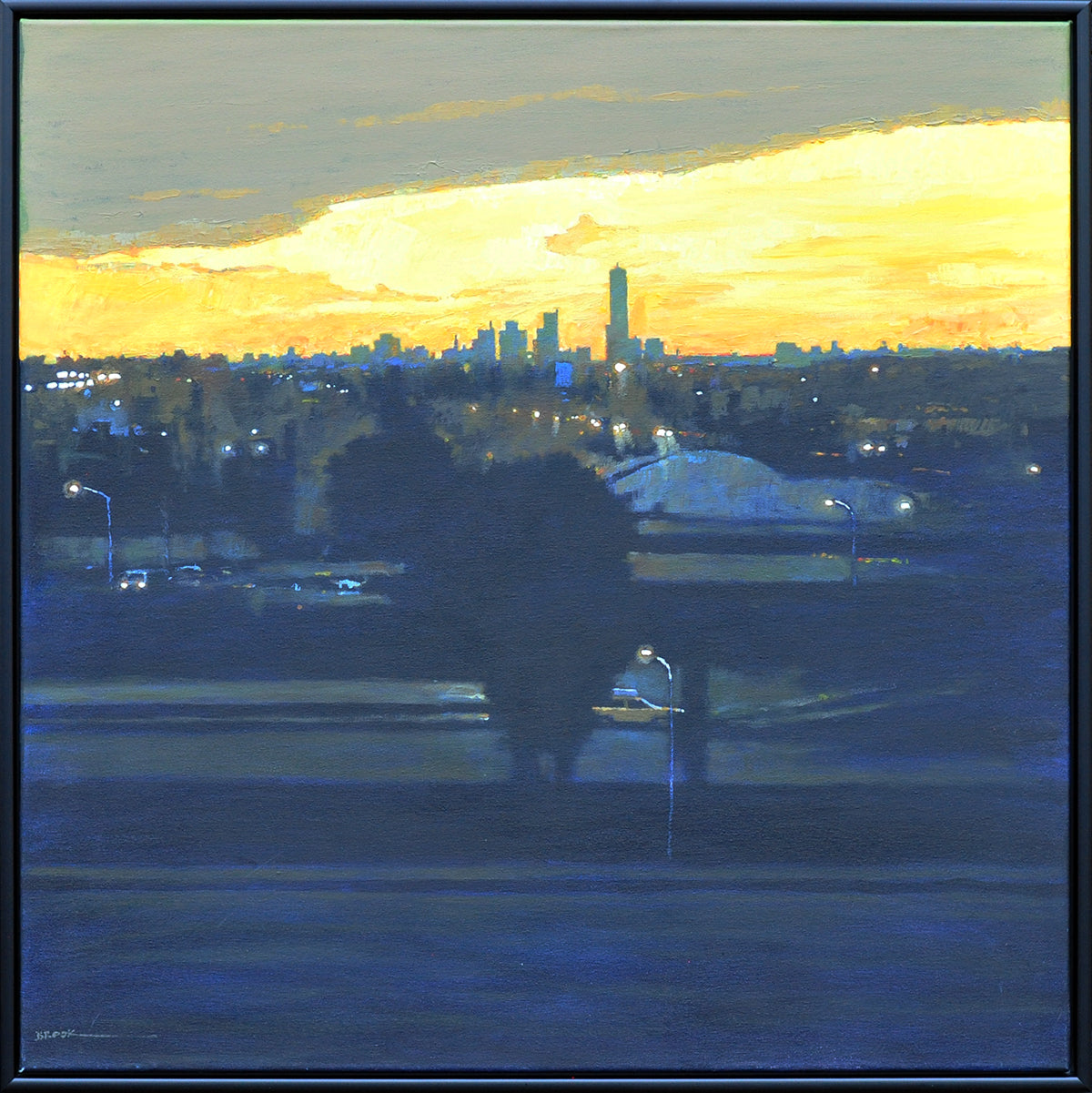 Stephen Brook — Sunset city 2, acryl op linnen
