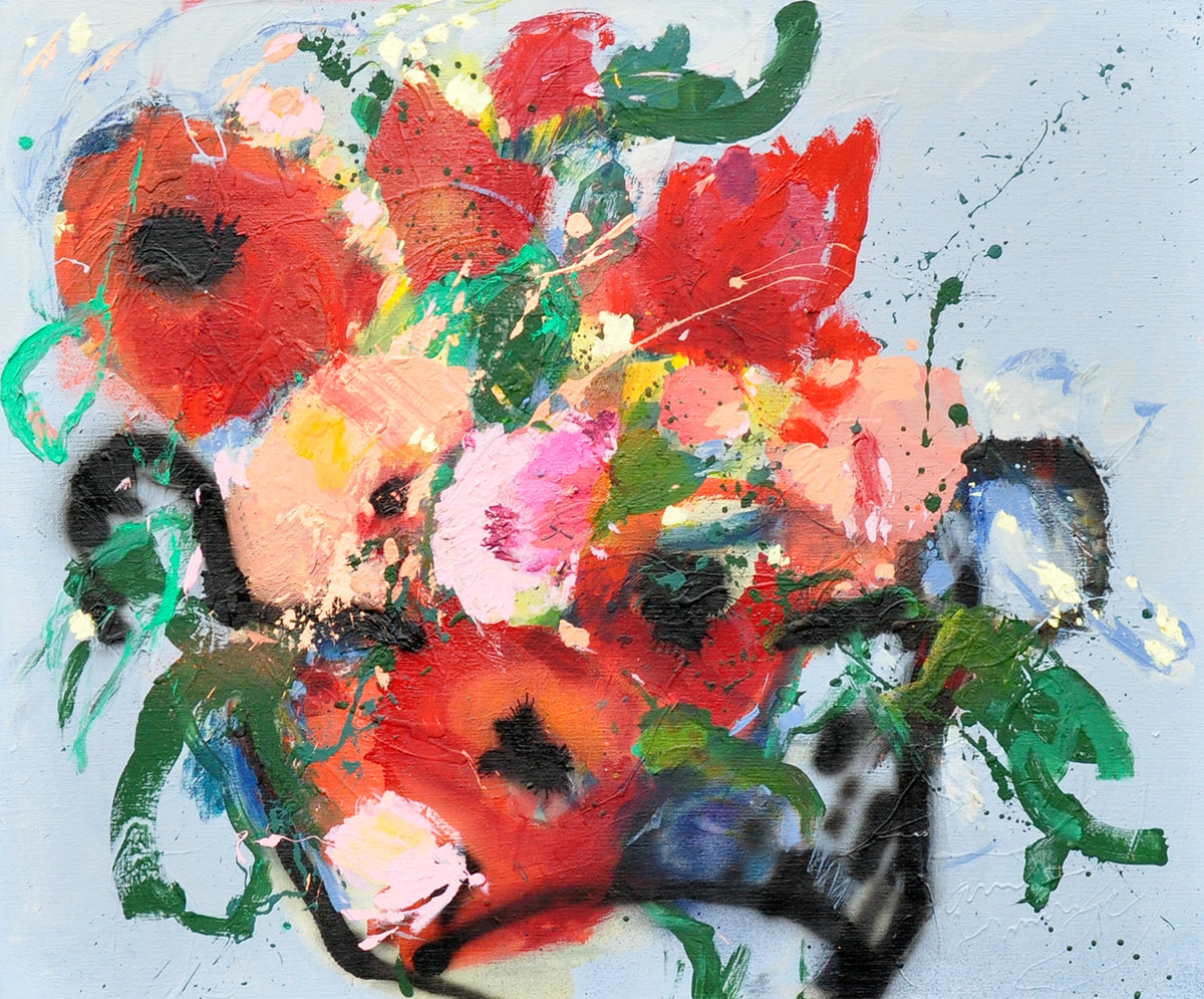 Janet Timmerije — Poppies, acryl op linnen