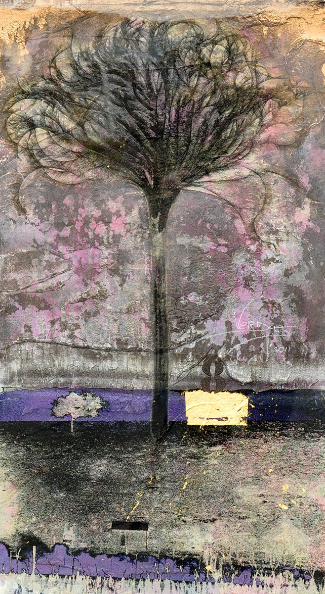 Mark Verdoes — Tree in purple, origineel in epoxy