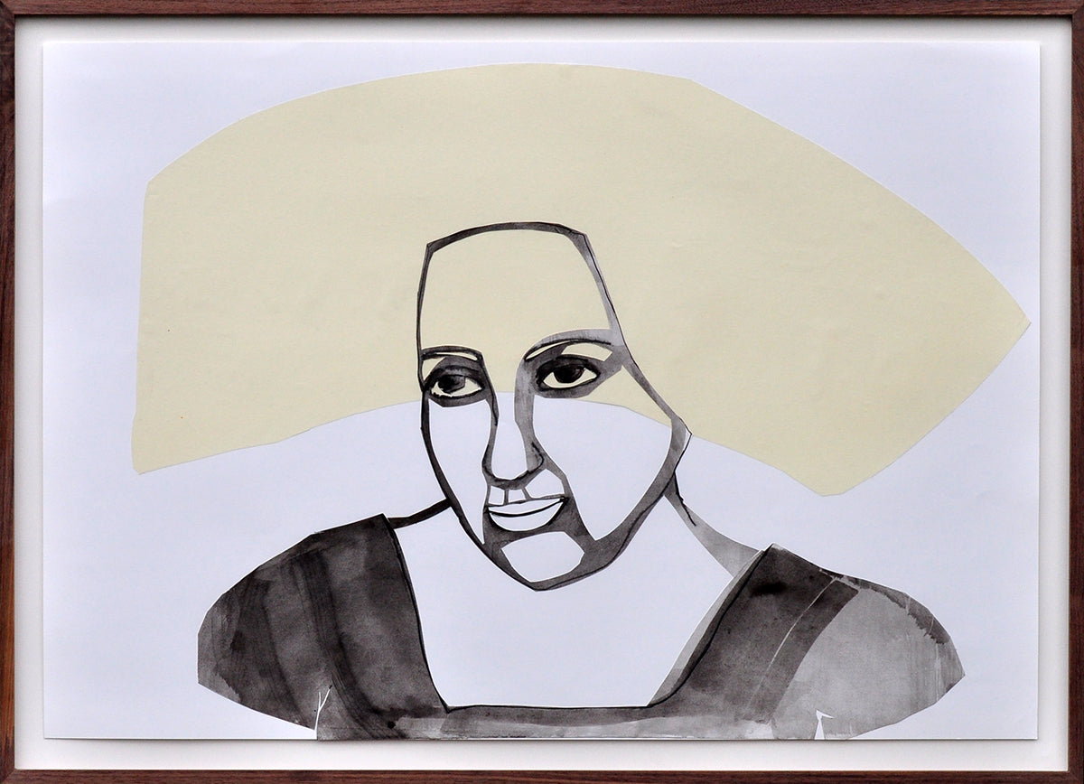 Marijke Vijfhuizen — Blik twee, collage, inkt op papier