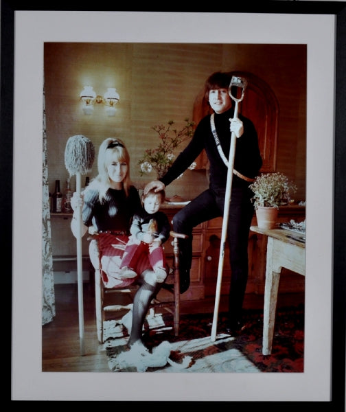 Robert Whitaker — John,Cynthia & Julian at home 1965 Weybridge, photo vintage not for sale