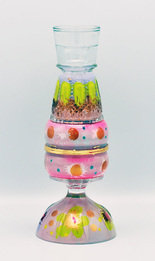 Ans Bakker — Glanskandelaar 007, glas