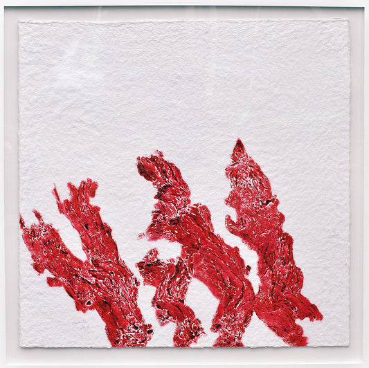 Armando — Zonder titel II (Rot), materie-ets met carborundum