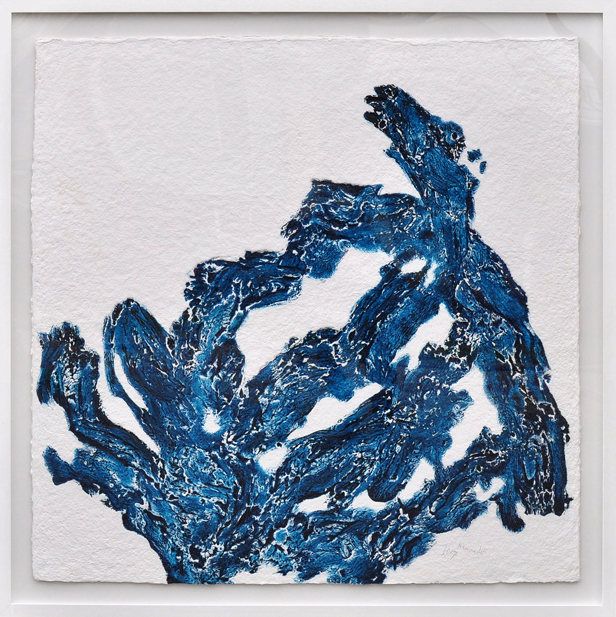 Armando — Zonder titel III (Blau), materie-ets met carborundum