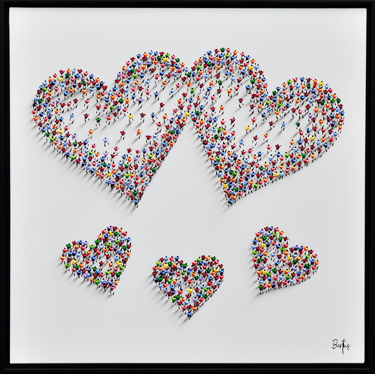 Francisco Bartus — All the Hearts, acryl op linnen