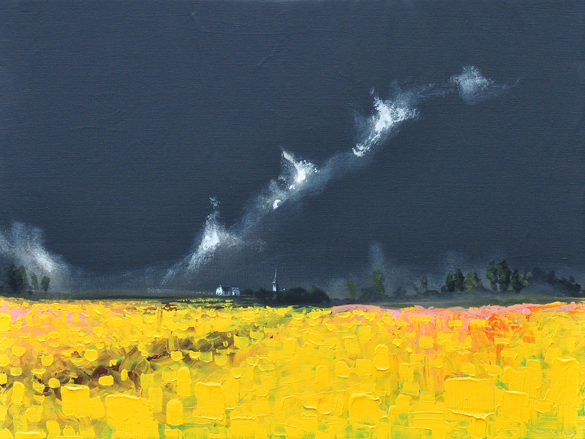Finn Baxley — Canola Field, acryl op linnen