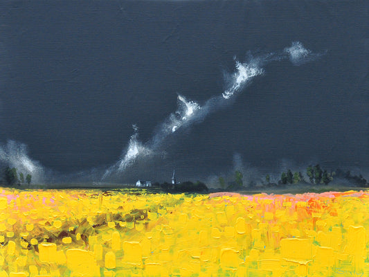 Finn Baxley — Canola Field, acryl op linnen