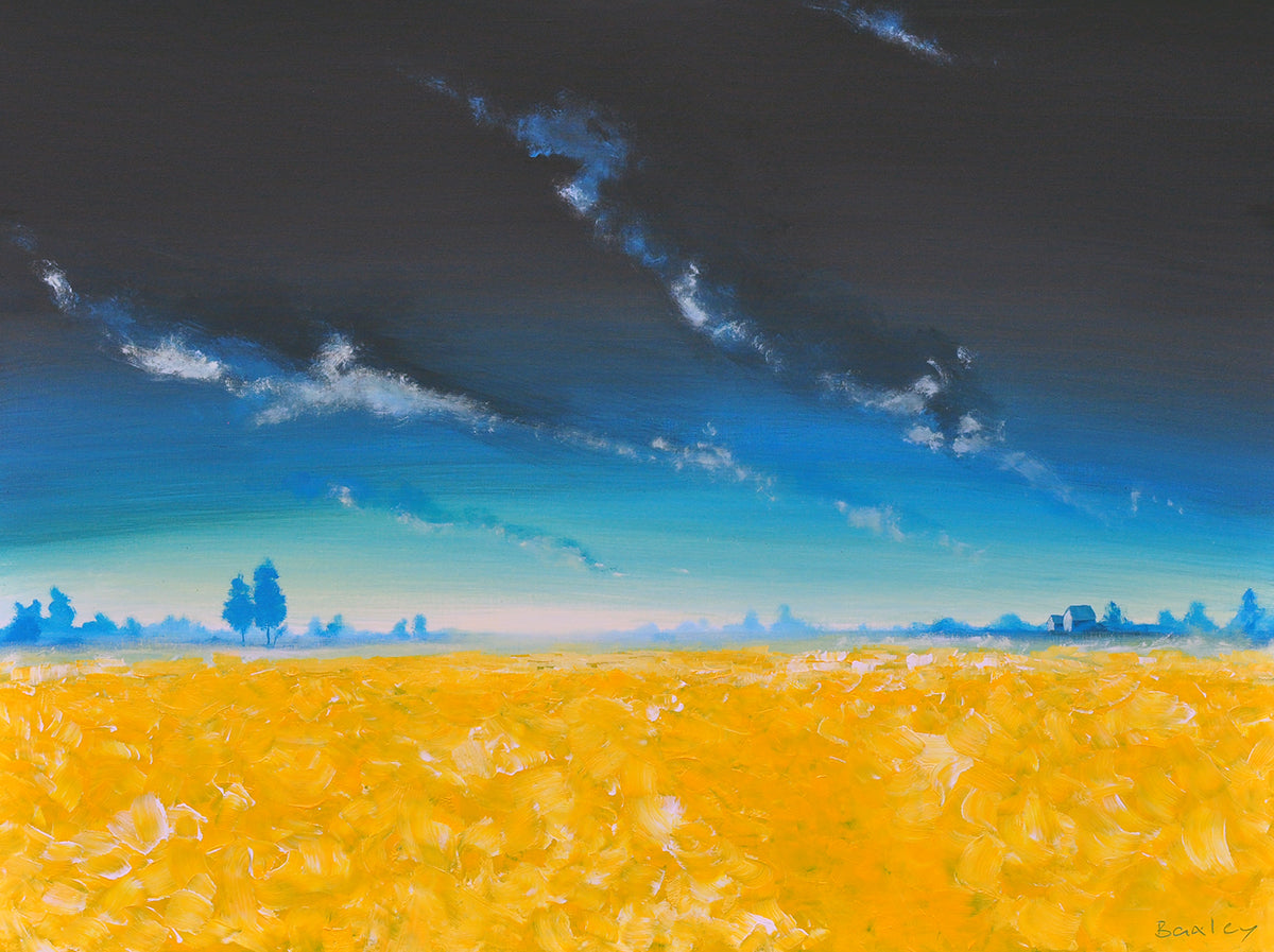 Finn Baxley — Fresno Fields, acryl op linnen