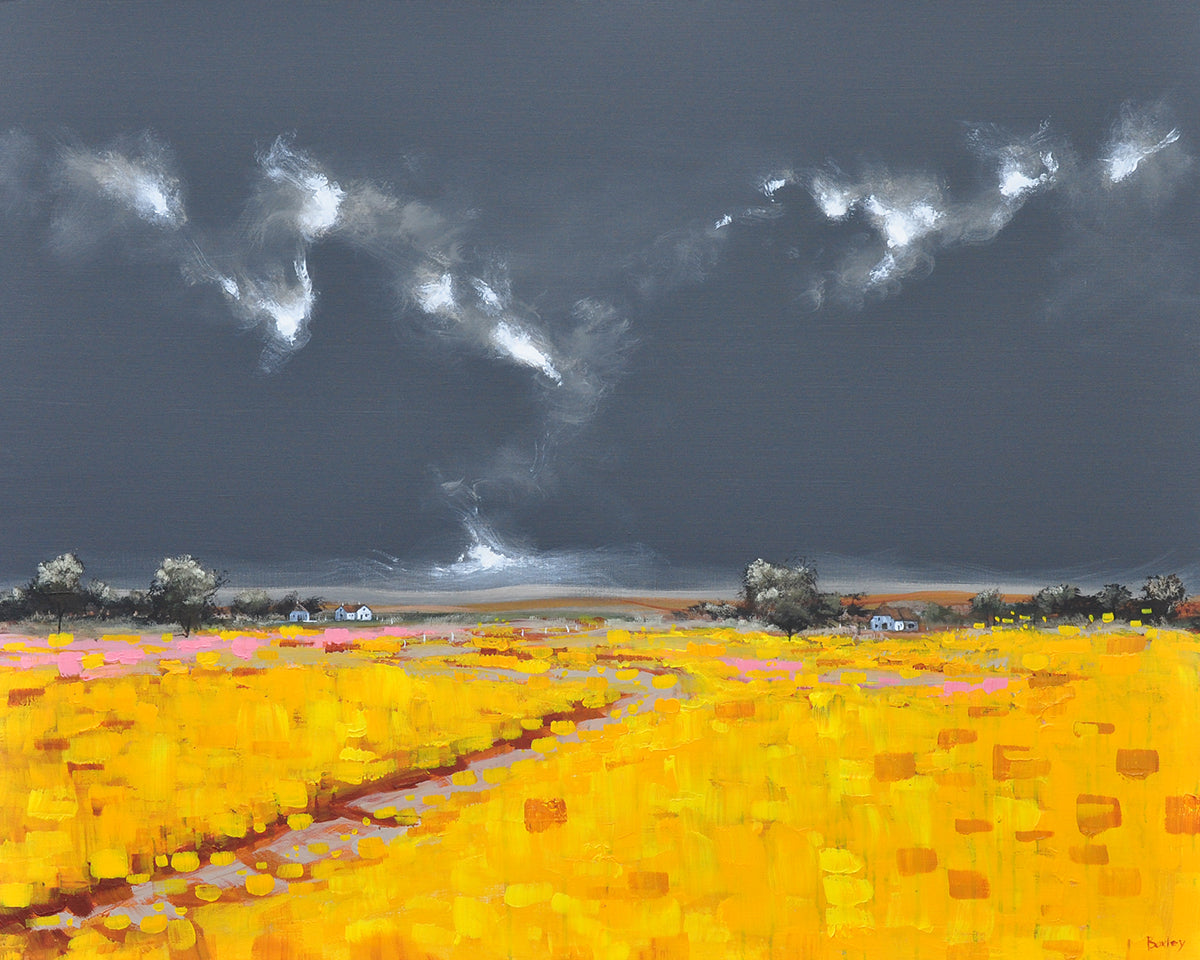 Finn Baxley — Pink Valley, acryl op linnen