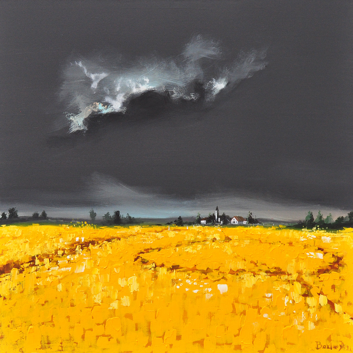 Finn Baxley — Mustard Valley, acryl op linnen