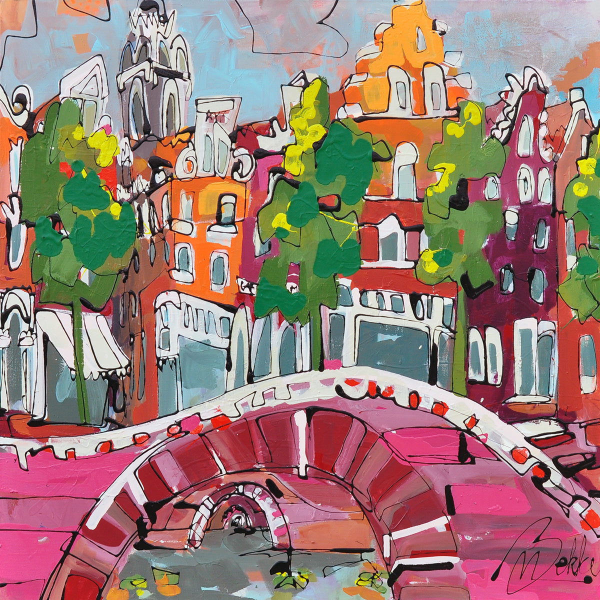 Marieke Bekke — Tunnelsterdam, acryl op linnen
