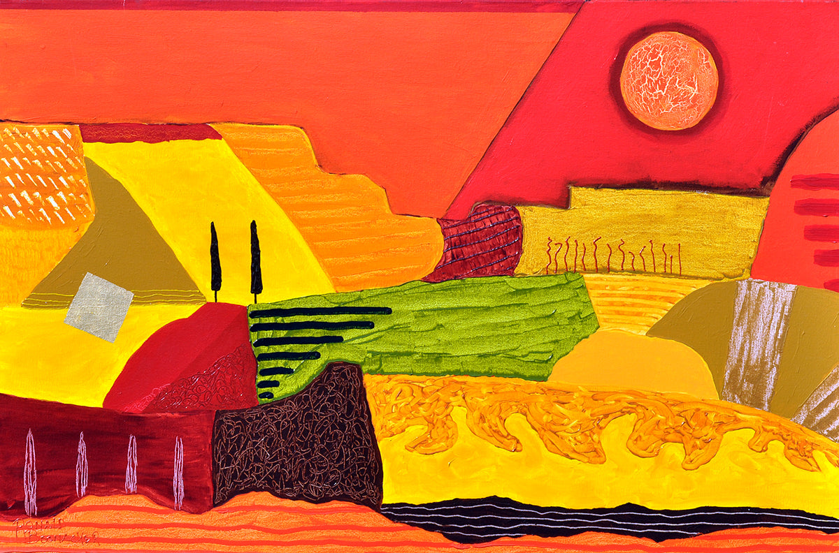 Ronald Boonacker — Toscane landschap, acryl op linnen