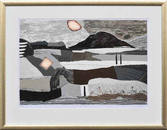 Ronald Boonacker — Night Sky I (champagne lijst), zeefdruk
