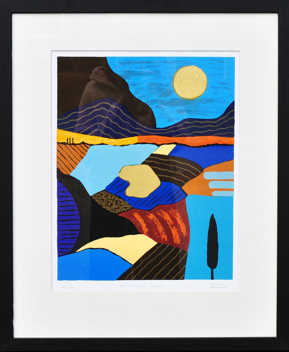Ronald Boonacker — Via Cassia, Italy, zeefdruk