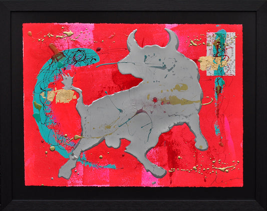 Leon Bosboom — Toro Rayo, acryl/epoxy op papier