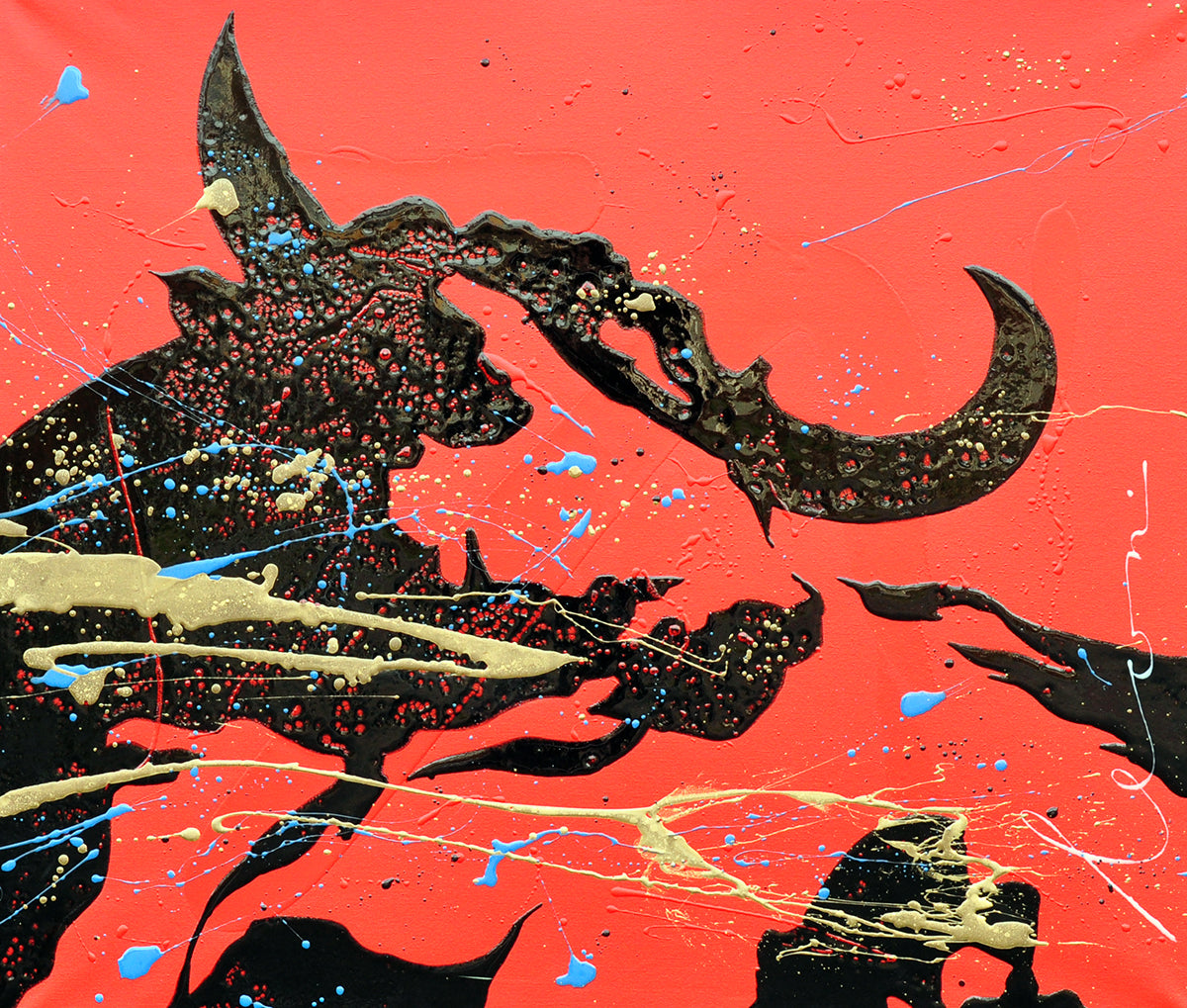 Leon Bosboom — Toro Equilibrio, acryl/epoxy op linnen