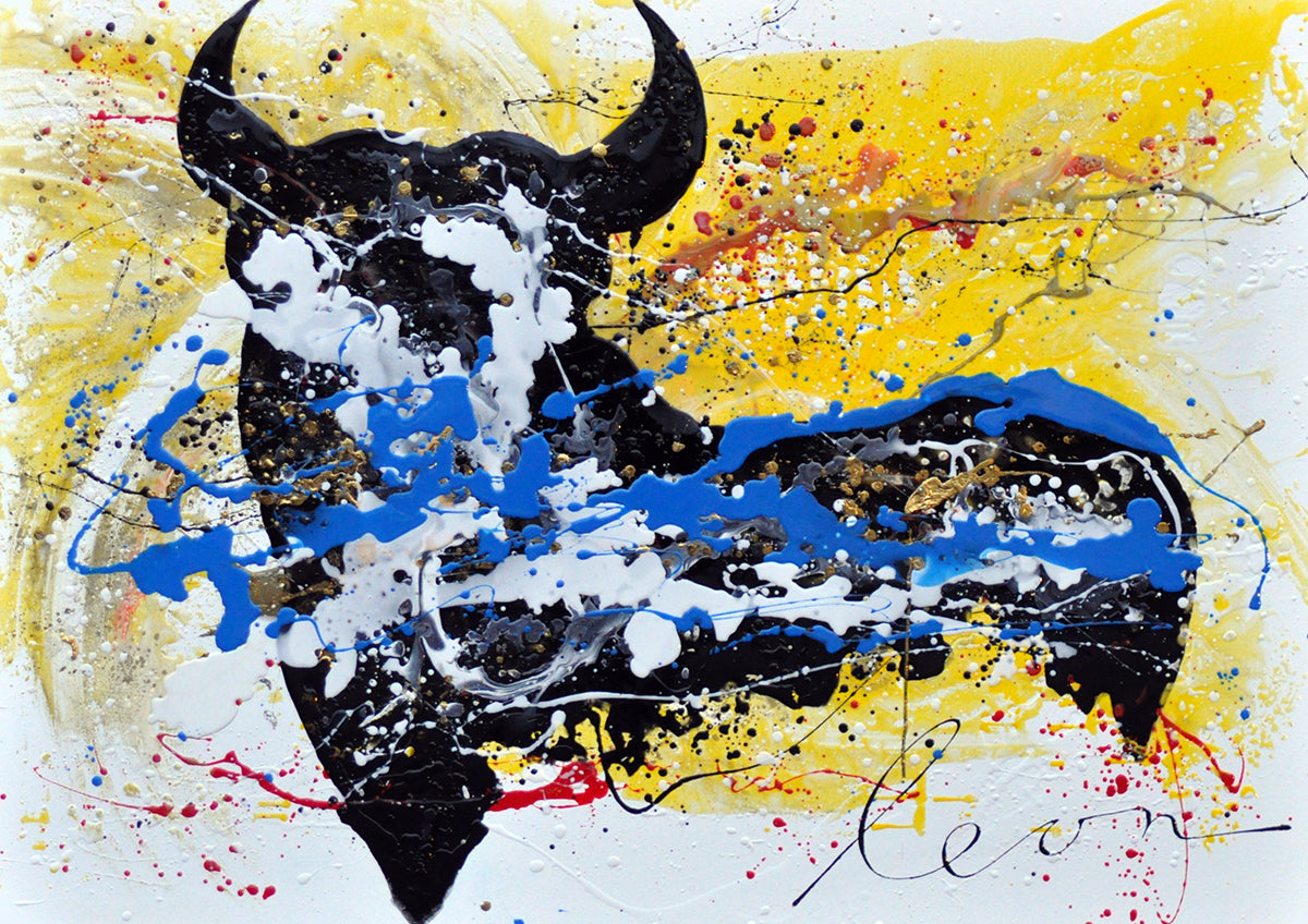 Leon Bosboom — Toro nubes, acryl/epoxy op linnen