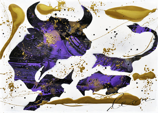 Leon Bosboom — Toro Purpura d Oro, acryl/epoxy op linnen
