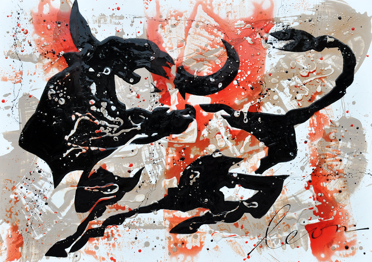 Leon Bosboom — Toro Basto, acryl/epoxy op linnen