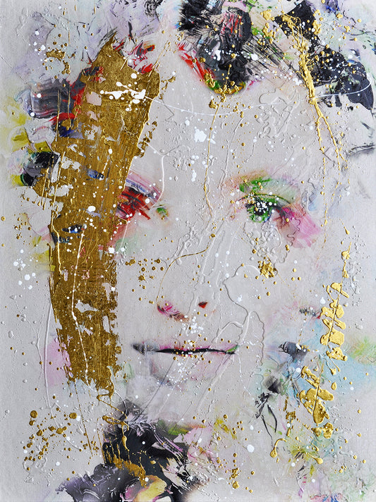 Leon Bosboom — Lily and Gold, acryl/epoxy op linnen