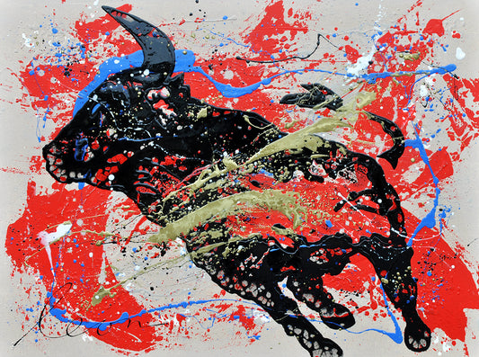 Leon Bosboom — Toro Tormenta, acryl/epoxy op linnen