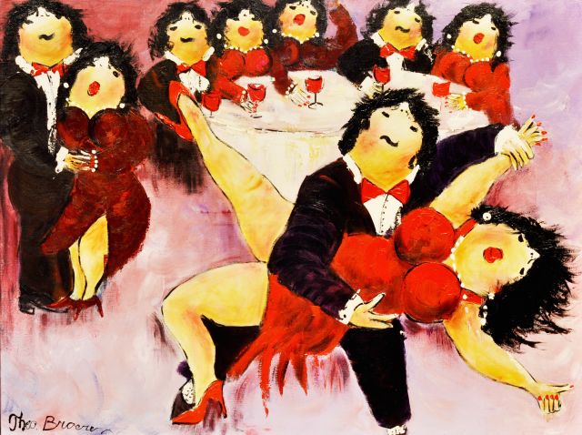 Theo Broeren — Last dance, acryl op linnen