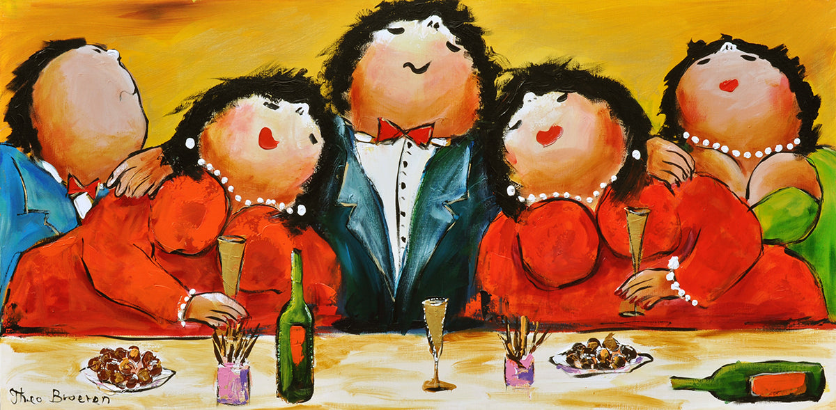 Theo Broeren — Samen zijn, acryl op linnen