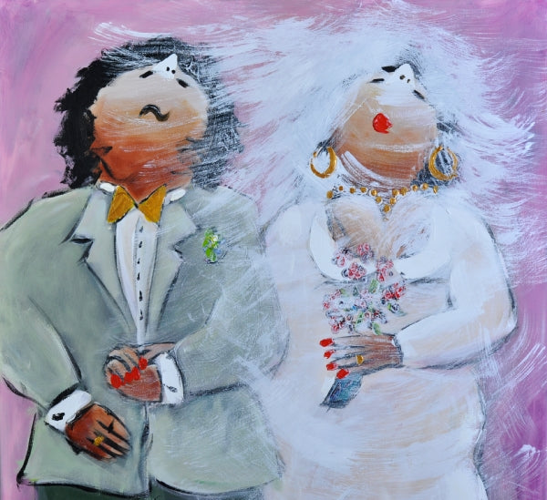 Theo Broeren — Happy marriage, acryl op linnen