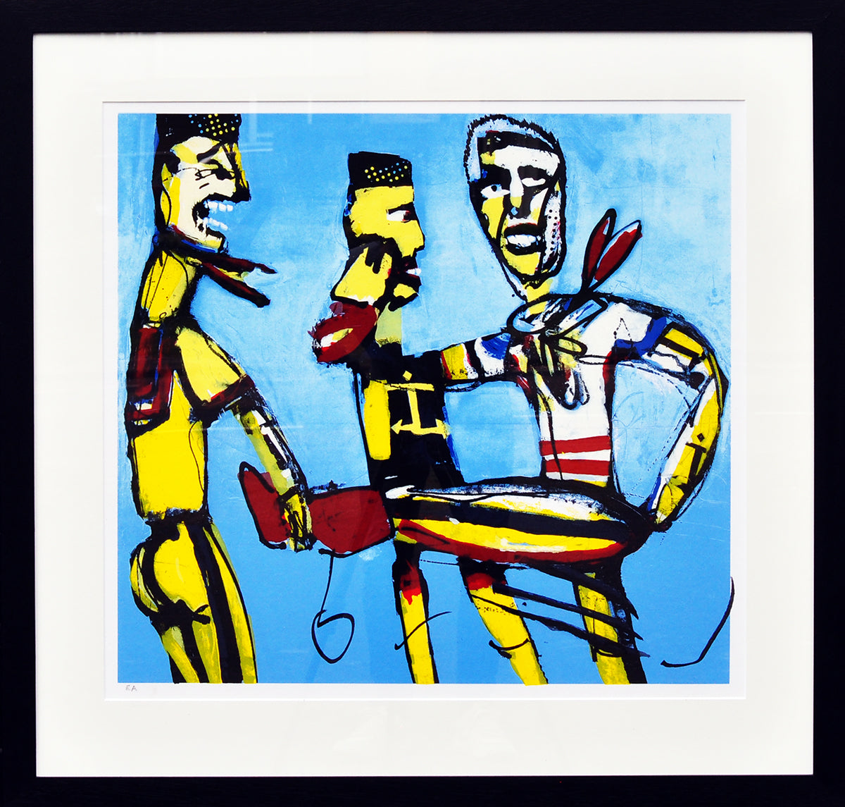 Herman Brood — Soccer team, zeefdruk