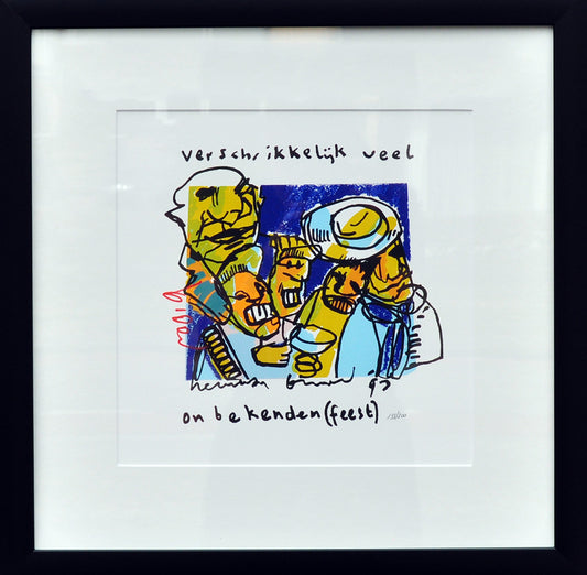 Herman Brood — Onbekenden feest, zeefdruk