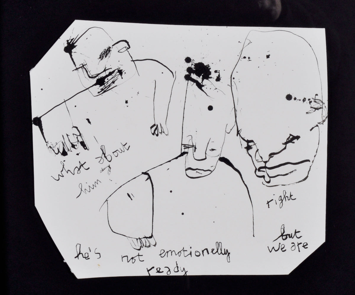 Herman Brood — What about him, tekening  (ingelijst)