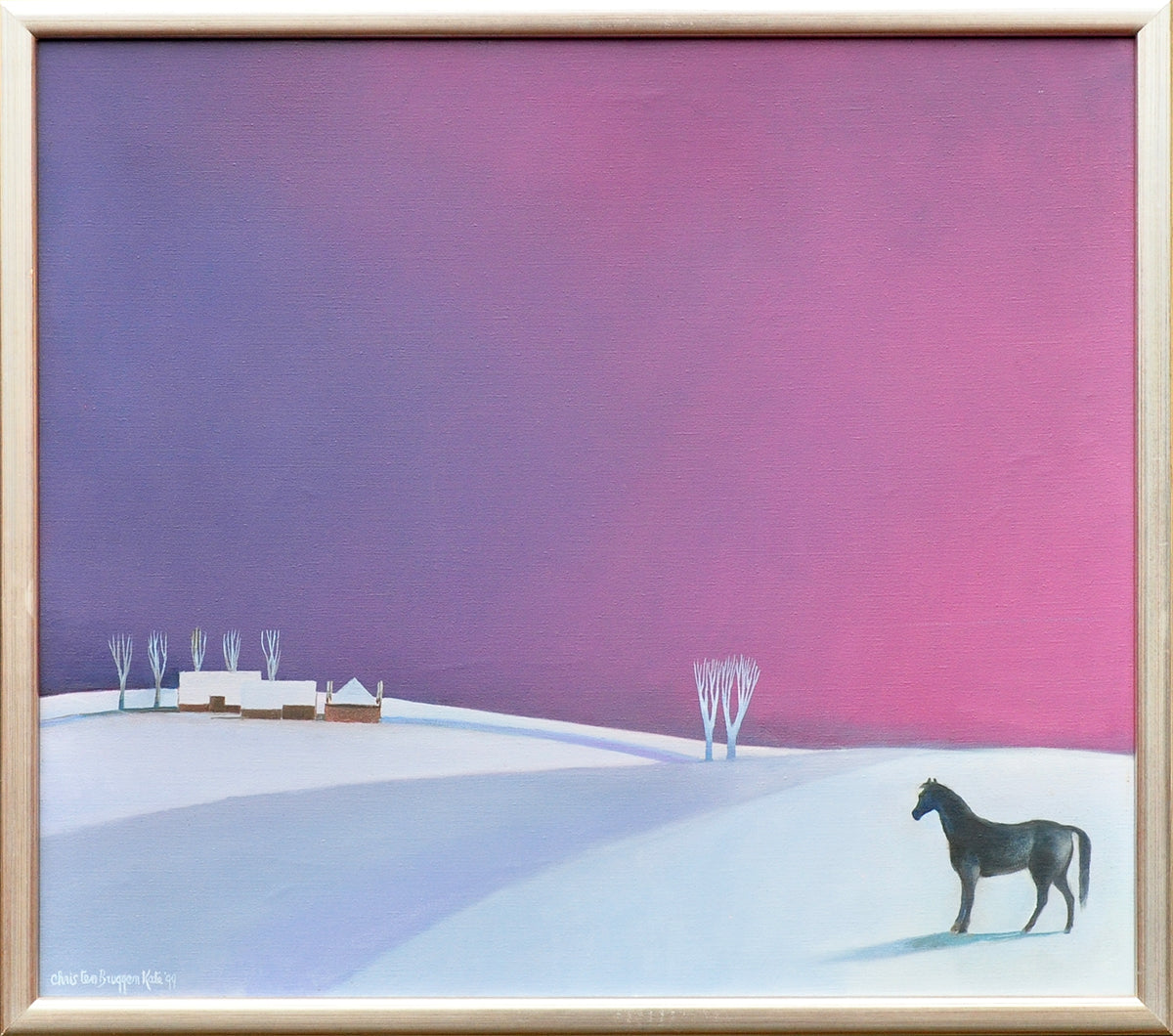 Chris ten Bruggen Kate — Winterlandschap met paard, olieverf op linnen
