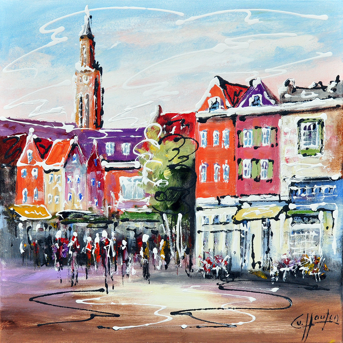Caspar van Houten — Hartje Zwolle, olieverf op linnen