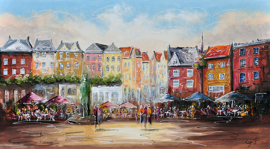 Caspar van Houten — Drukte op de Grote Markt