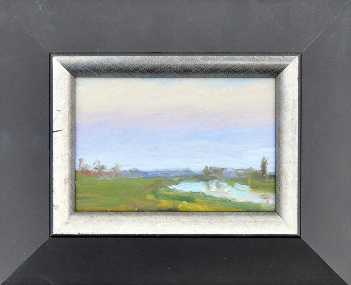 Daniel Douglas — IJssel landschap, olieverf op paneel