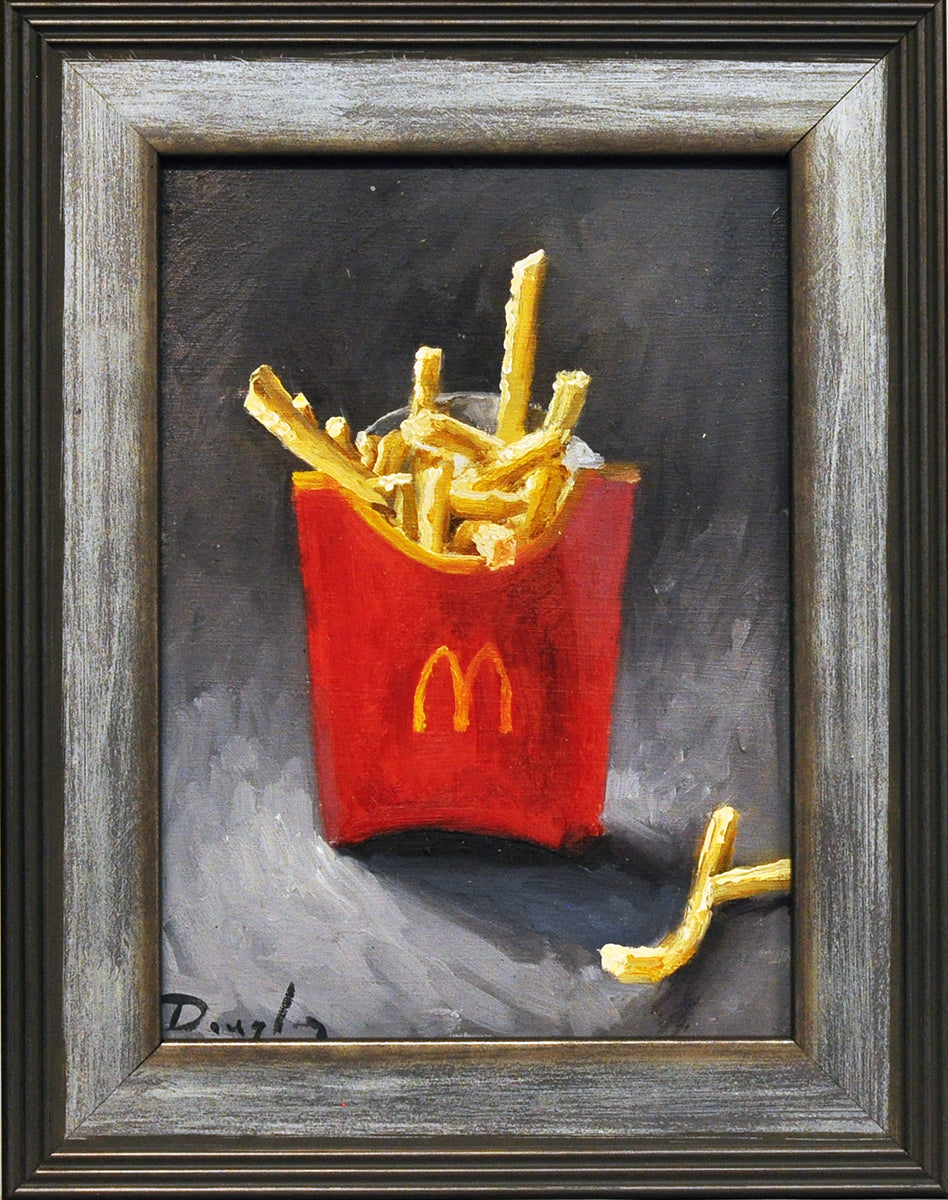 Daniel Douglas — World famous fries, olieverf op paneel