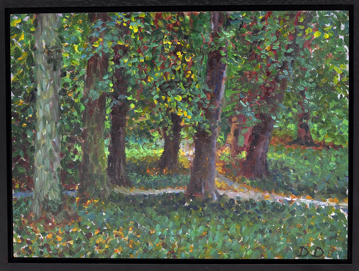 Daniel Douglas — Boswandeling, olieverf op paneel