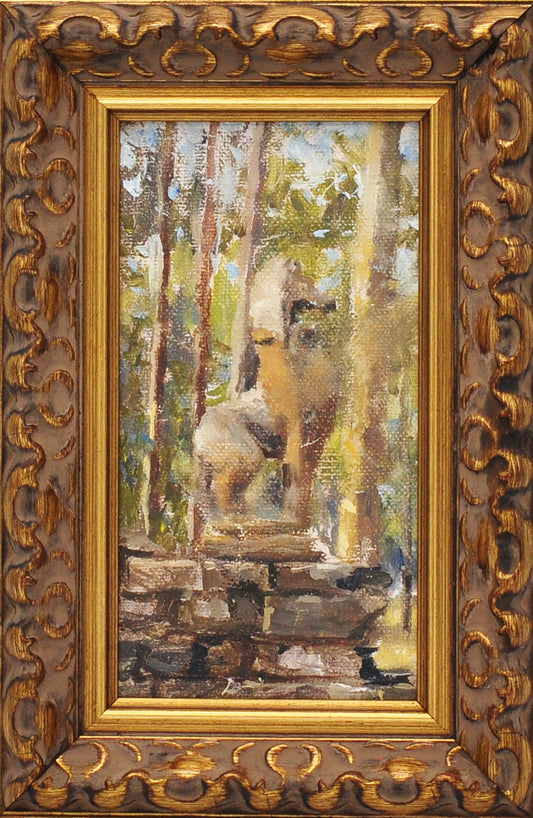 Daniel Douglas — Paarden ornament, olieverf op paneel