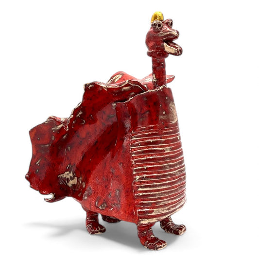 Colja de Roo — Draakje, rood (25), keramiek