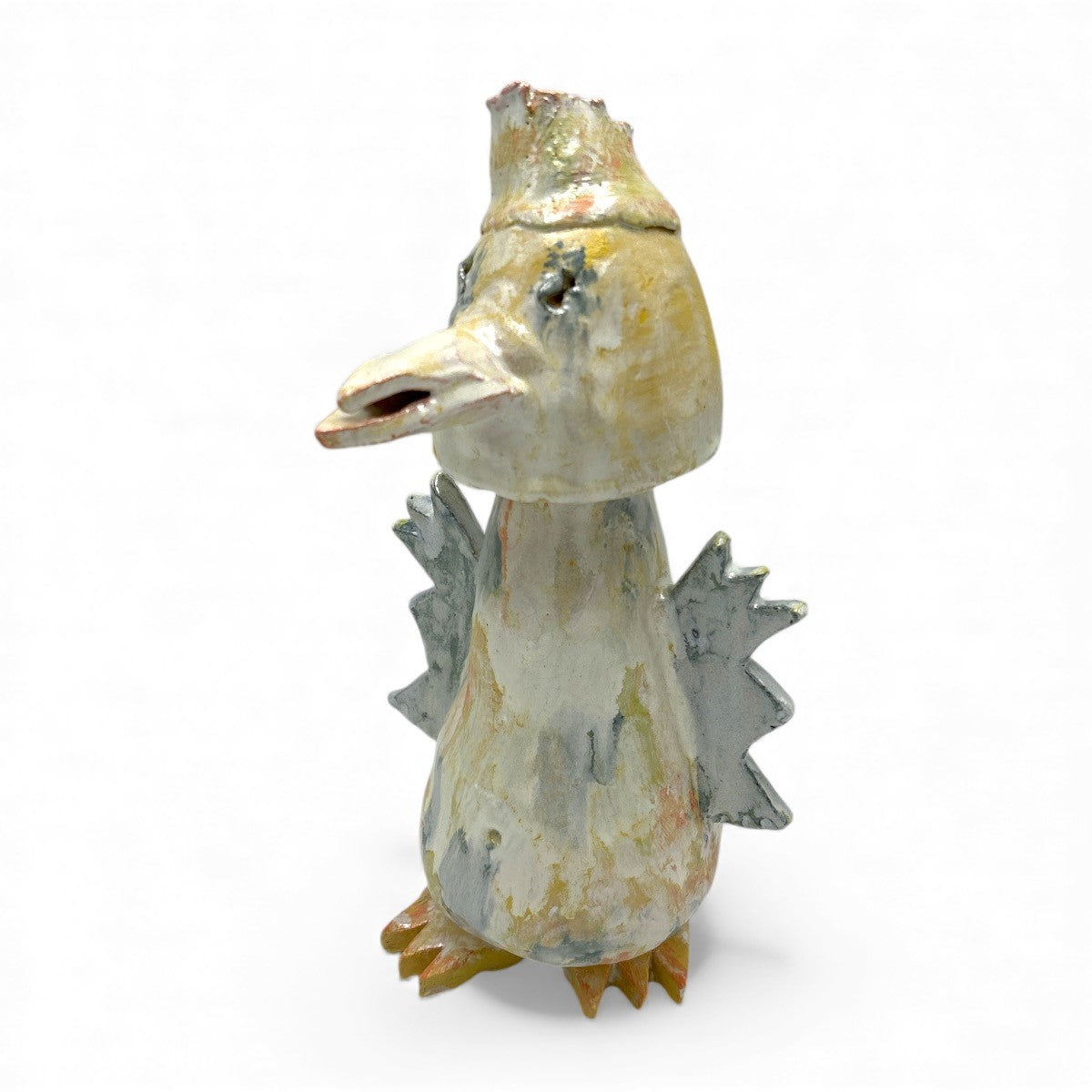 Colja de Roo — Kleine eendvogel, glazuur wit, keramiek