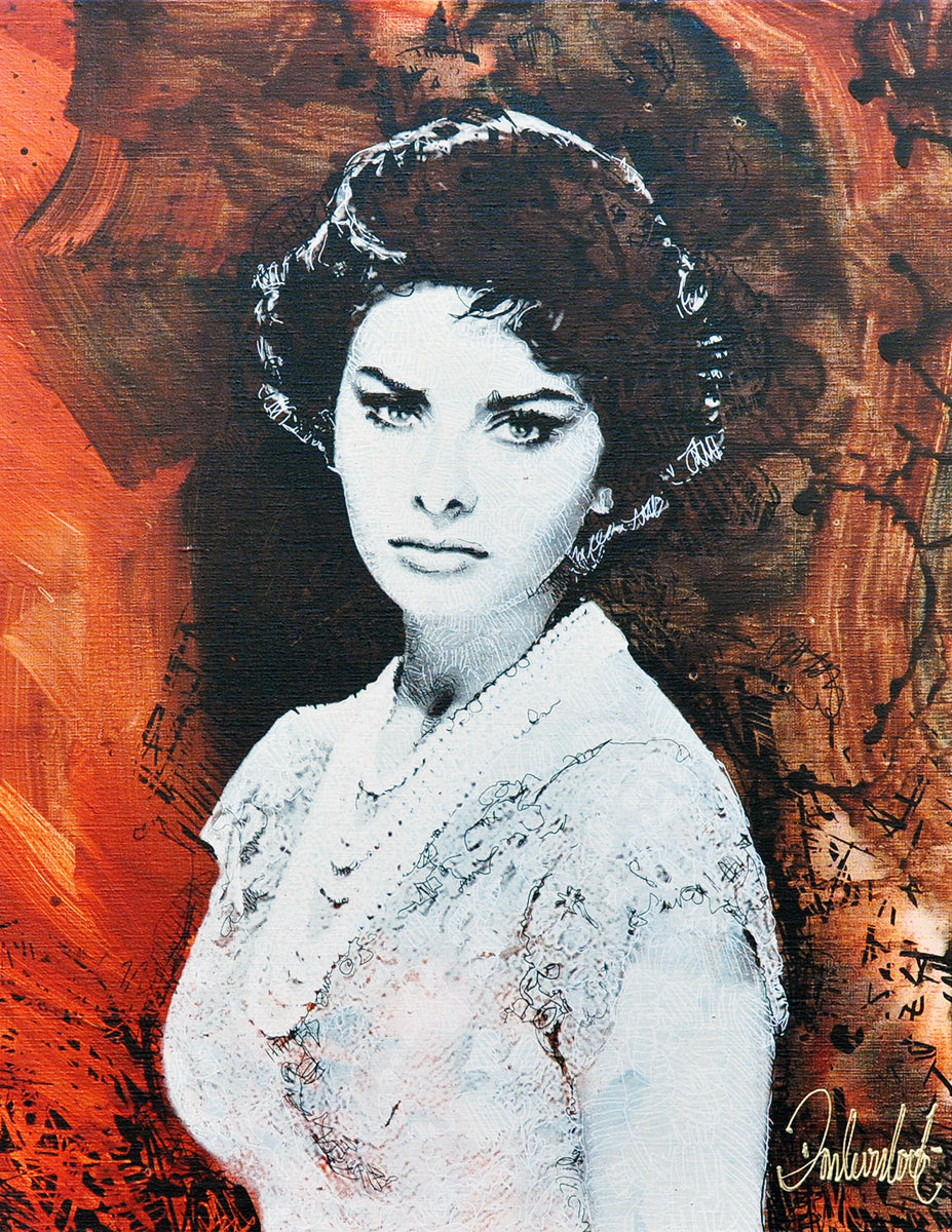 Peter Donkersloot — Sophia Loren Brown, monotype