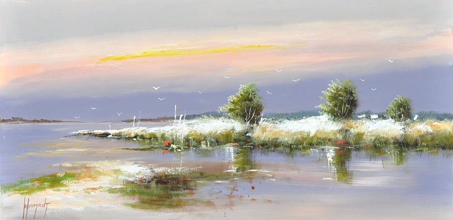 Daniel Dumont — Zonsondergang in de weeribben