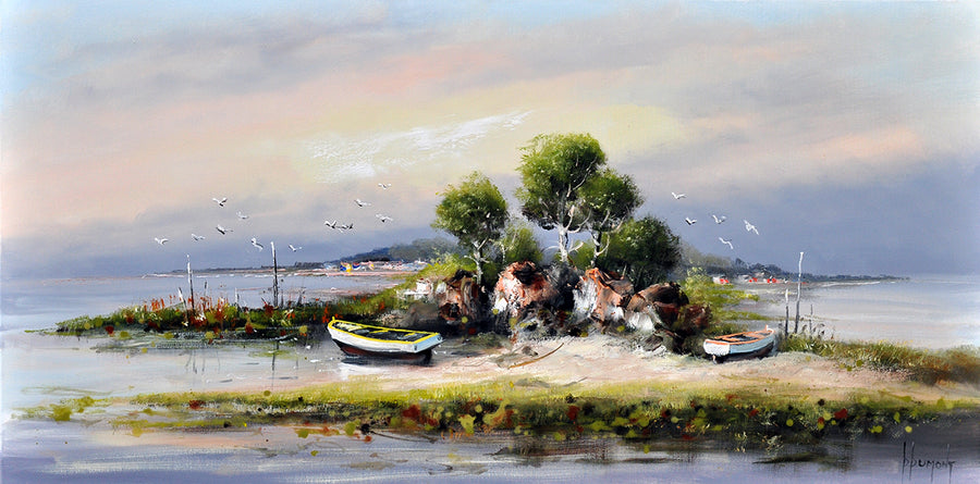 Daniel Dumont — Boten drooggevallen op het eiland