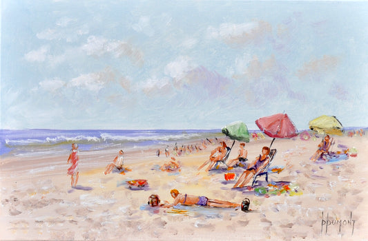 Daniel Dumont — Zomer aan zee, olieverf op linnen