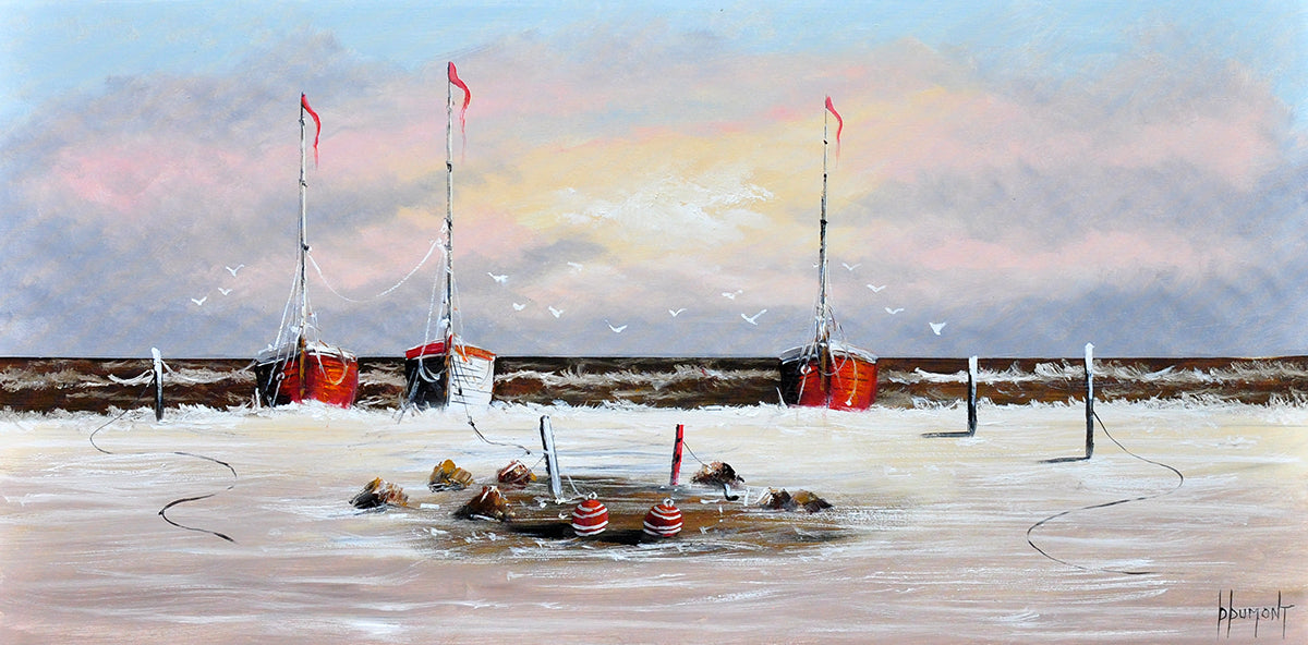 Daniel Dumont — Waar de Boot het Land raakt, olieverf op linnen