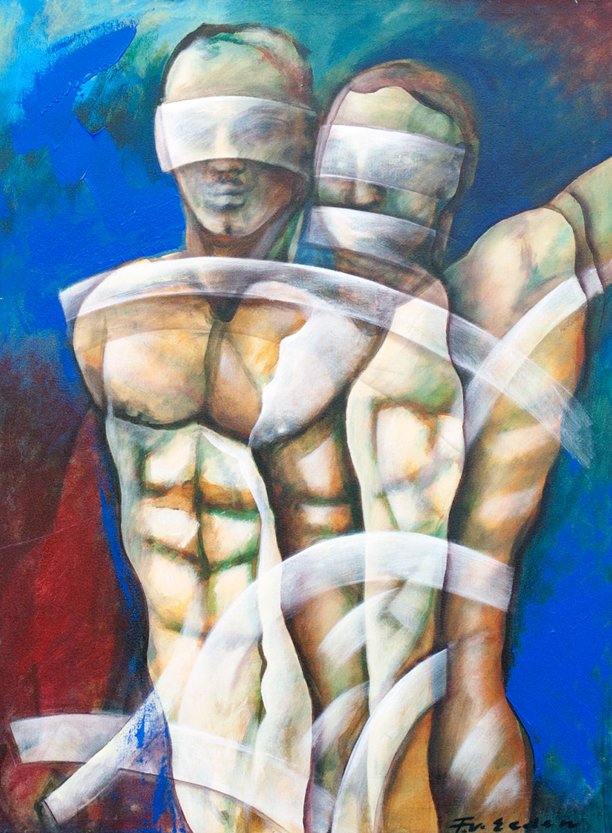 Frits van Eeden — Two bodies, acryl op linnen