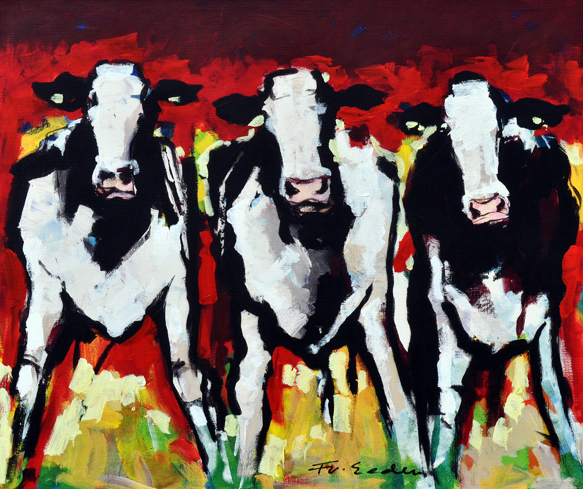 Frits van Eeden — Koeientrio, polygrafiek