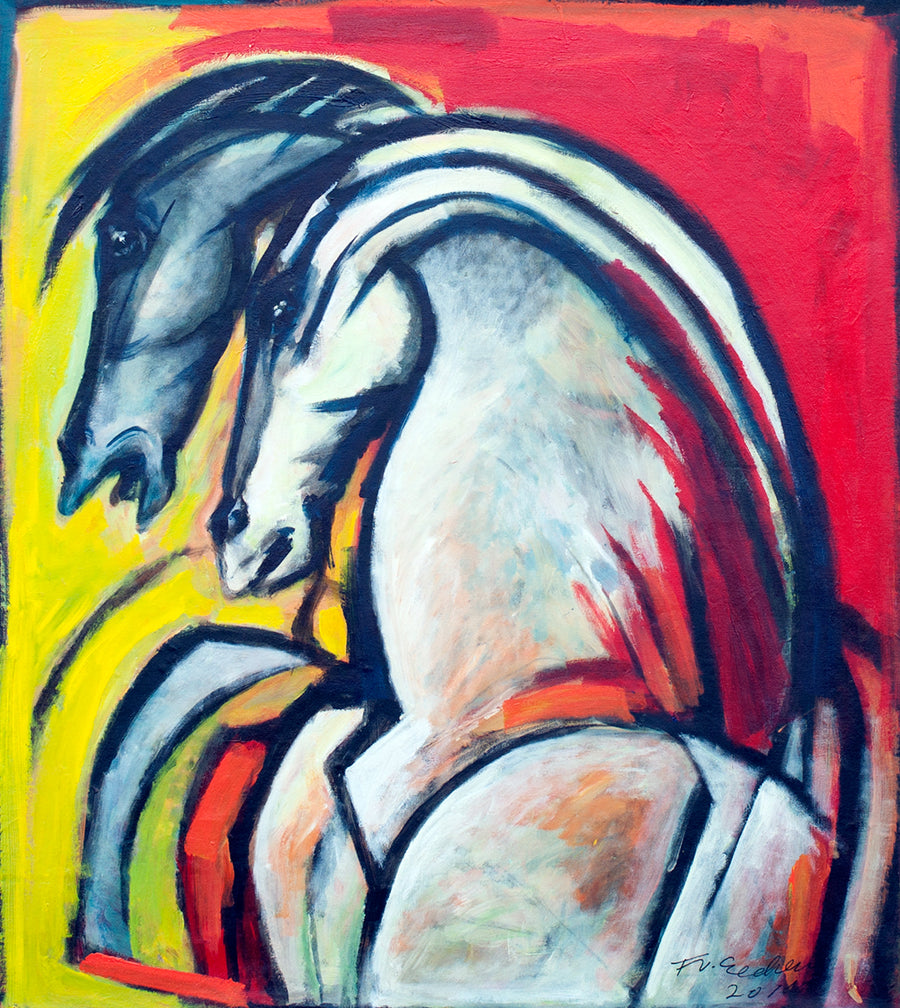 Frits van Eeden — Two stallions